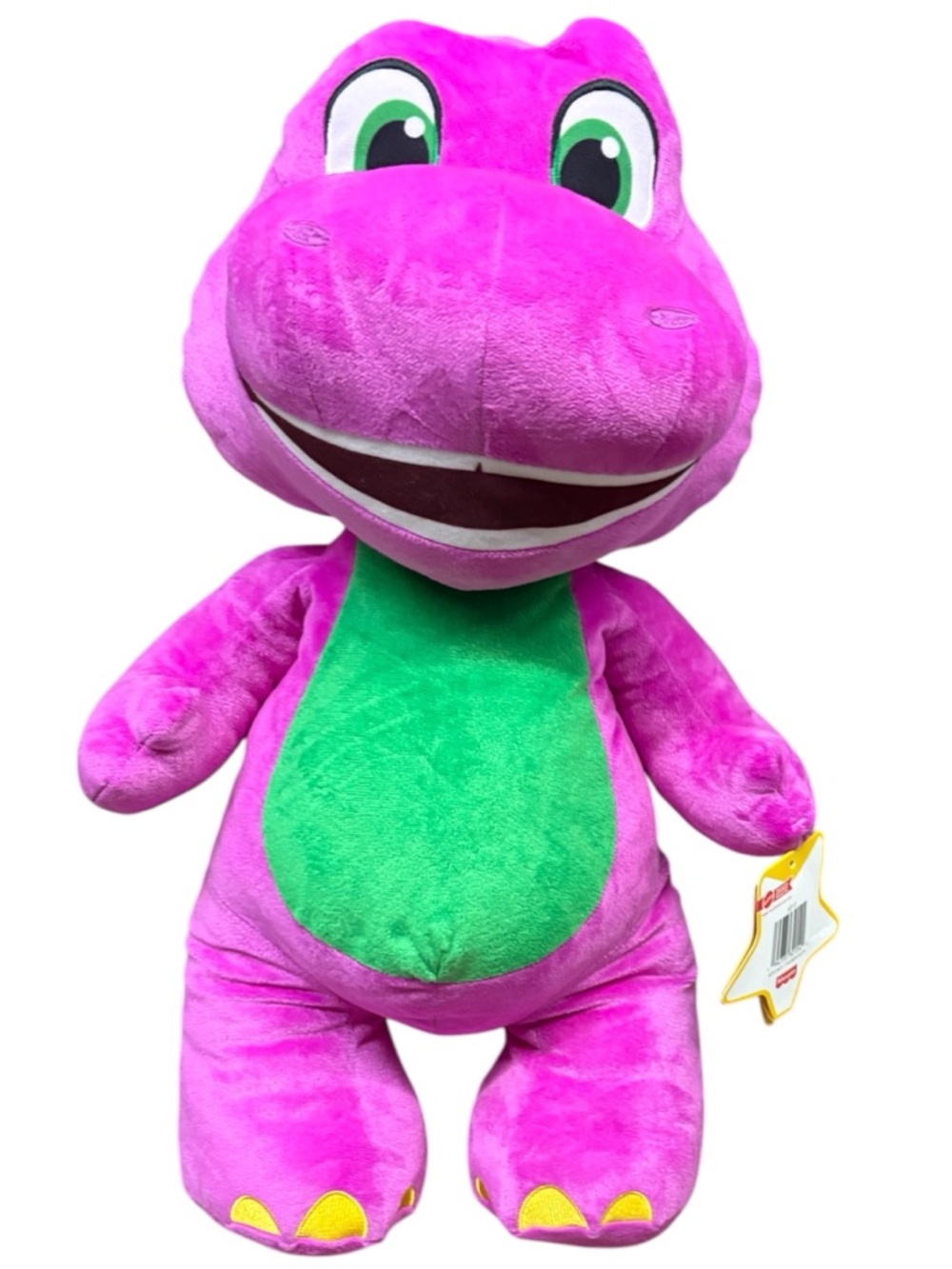 Fisher-Price Barney's World Jumbo Barney Plush, 26-inch Figure, Large Scale